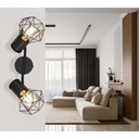 Spot bara, metal negru, LxBxH:340x130x190, exkl. 2xE27 40W 230
