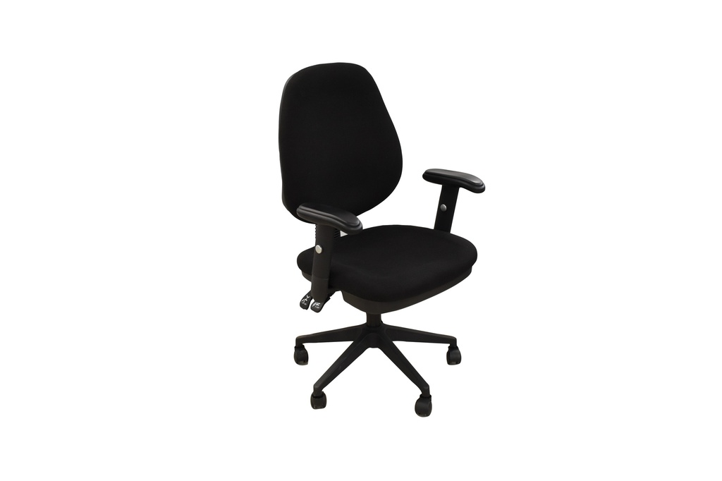 SCAUN ERGONOMIC MATERIAL TEXTIL 52 CM COTIERA PIELE NEGRU