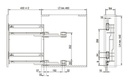 COS STANDARD 200/155X475X510 CROM EFECT HAFELE