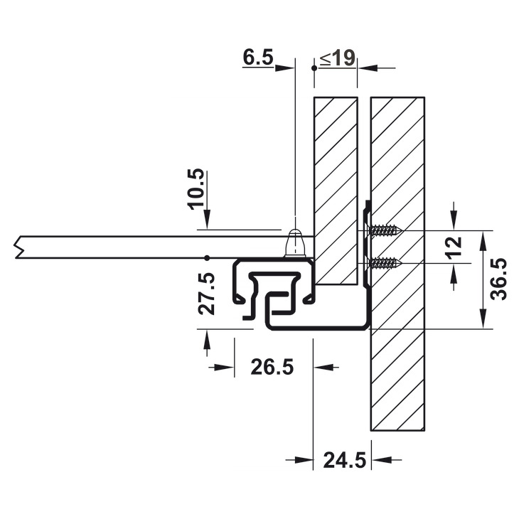 GLISIERA MX A30 350MM EXTRACTIE TOTALA 3D HAFELE