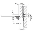 GLISIERA MX A30 350MM PUSH TO OPEN 3D HAFELE