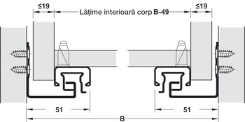 GLISIERA MX A30 400MM PUSH TO OPEN 3D HAFELE