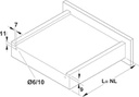 GLISIERA MX A30 400MM PUSH TO OPEN 3D HAFELE