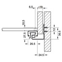 GLISIERA MX A30 450MM PUSH TO OPEN 3D HAFELE