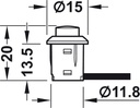 INTRERUPATOR LED ECO ON/OFF SILVER D12MM 2ML