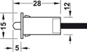 INTRERUPATOR LED MECANIC USA NEGRU D13 MM