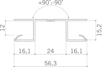 MULTI-UNGHI PLINTA H120MM PVC ALB MAT