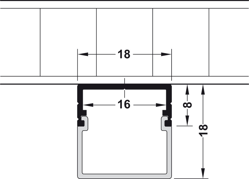 PROFIL LED 2192 ALUMINIU GRI CAP ALB OPAT 2.5M