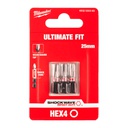 BIT SHOCKWAVE IMPACT DUTY PZ4 25MM - 3 BUC