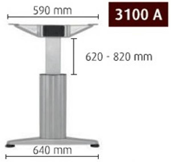 SET PICIOR BIROU EROS H:620-800 MM ALUMINIU