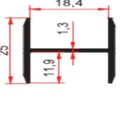 PROFIL H PAL-PAL 18 MM - 3 ML MARGINI EGALE