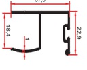 PROFIL PERIE SIMPLA 2.5 M NEGRU MAT