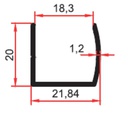 PROFIL TIP U ALUMINIU - 3M