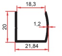 PROFIL TIP U ALUMINIU - 3M