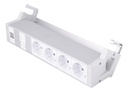 PRIZA BIROU 4 SCHUKO+2 USB+1 LAN - ALUMINIU