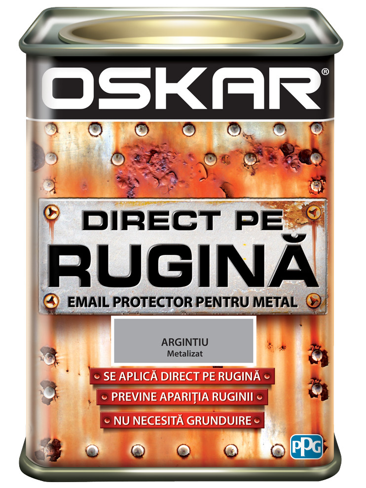 OSKAR RUGINA EMAIL ARGINTIU METALIZAT 0.5L