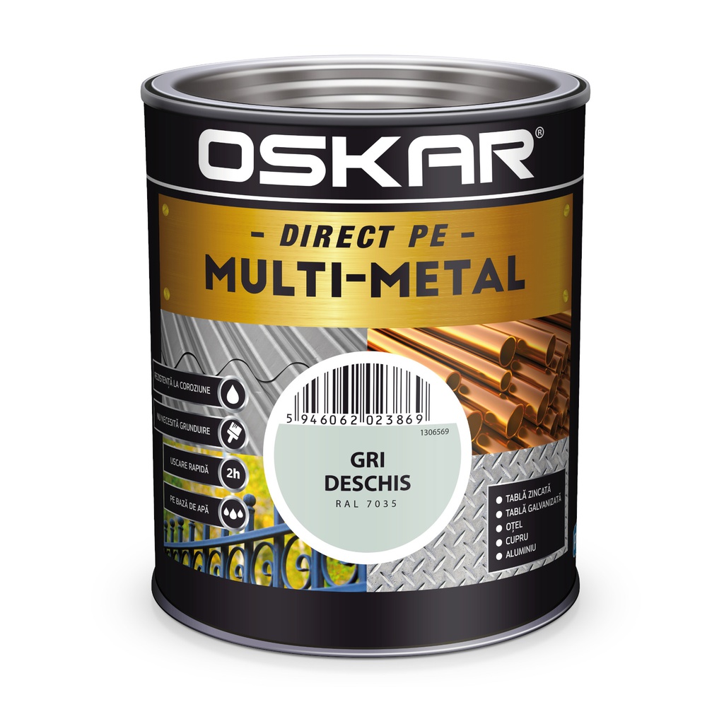 OSKAR MULTIMETAL EMAIL GRI DESCHIS RAL 7035 0.75L