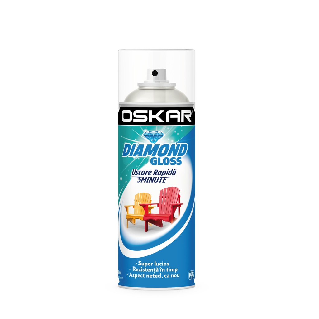 OSKAR DIAMOND GLOSS ALB RAL 9010 400ML