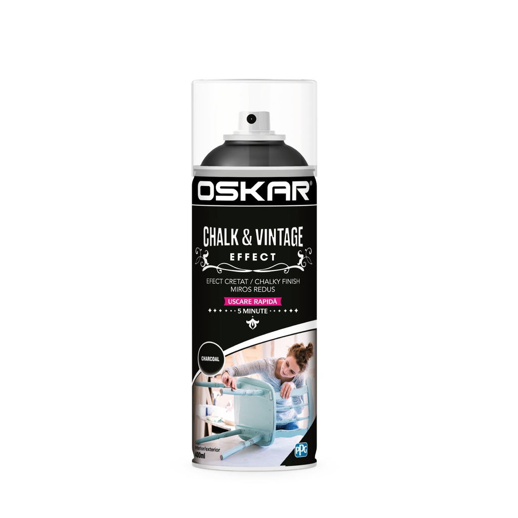 OSKAR CHALK VINTAGE EFFECT CHARCOAL 400ML