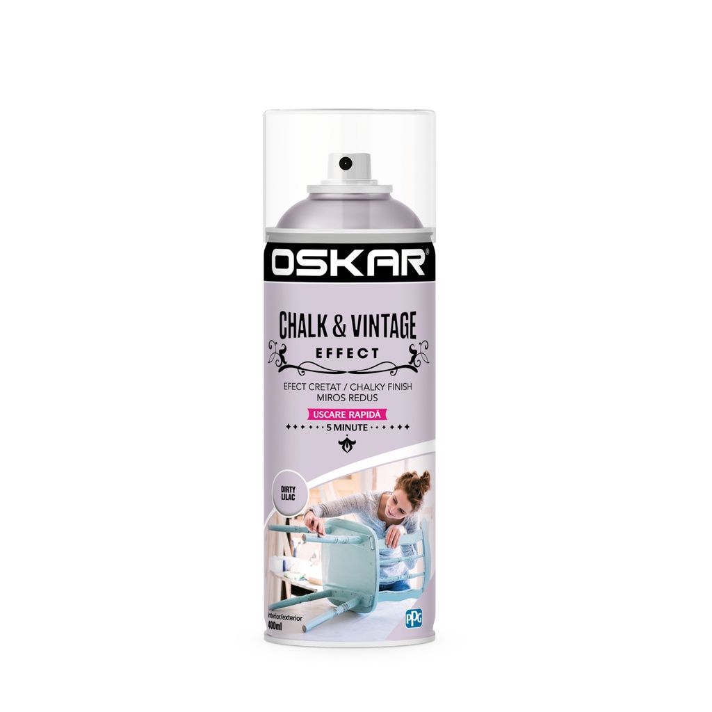 OSKAR CHALK VINTAGE EFFECT DIRTY LILIAC 400ML