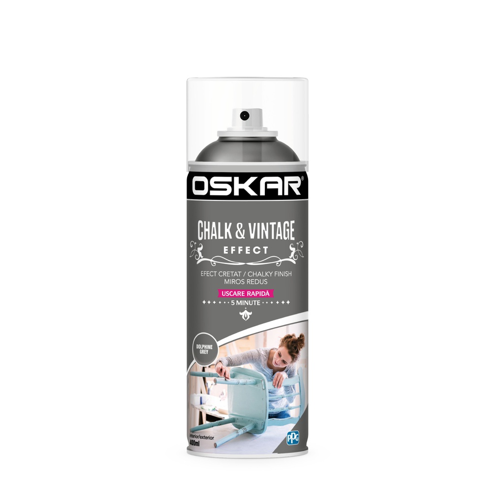 OSKAR CHALK VINTAGE EFFECT DOLPHIN GREY 400ML