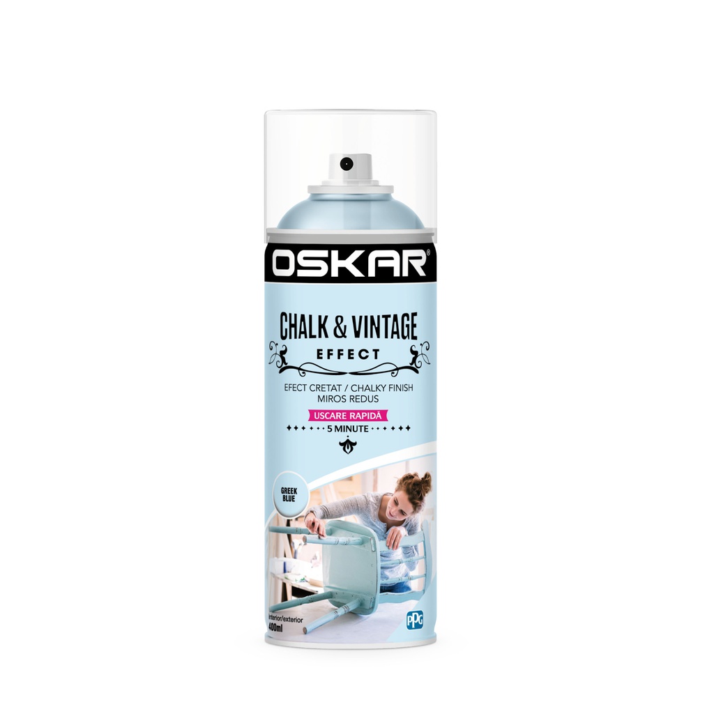 OSKAR CHALK VINTAGE EFFECT GREEK BLUE 400ML