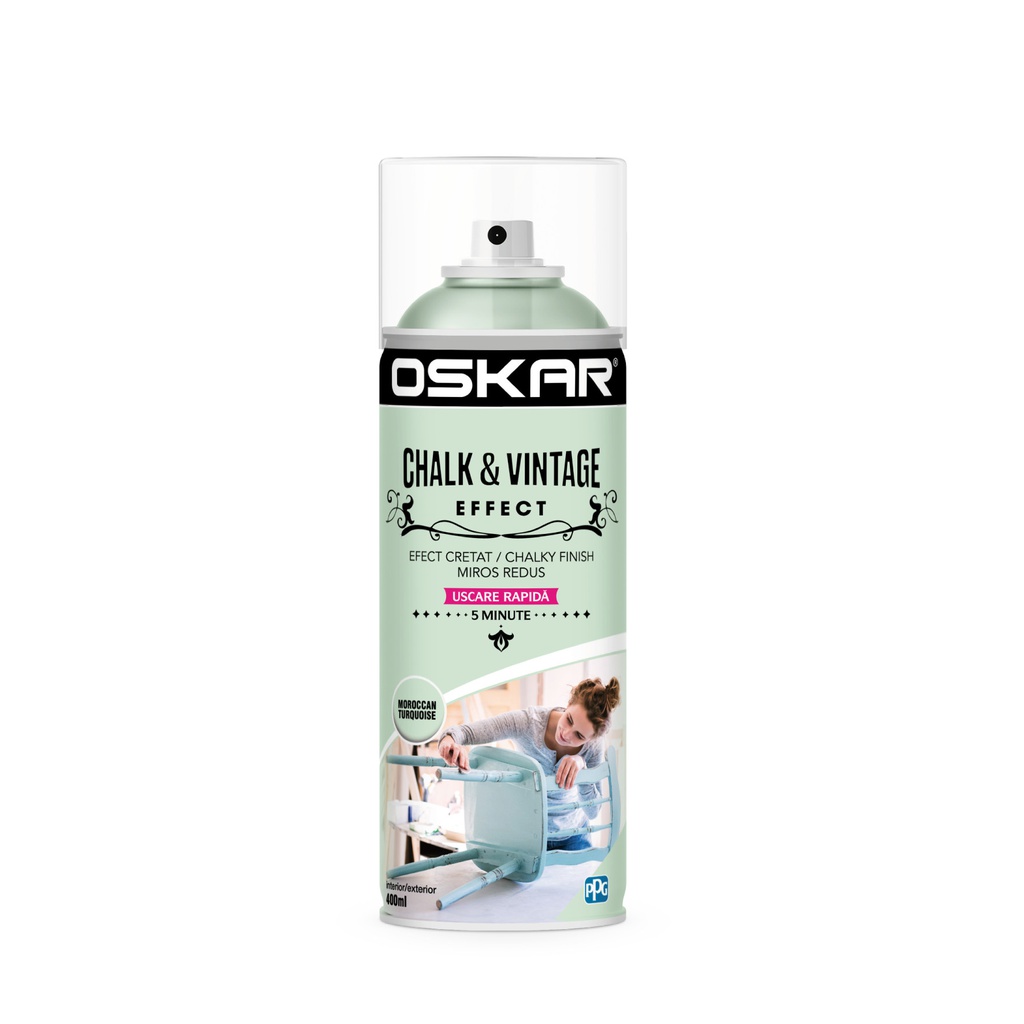 OSKAR CHALK VINTAGE EFFECT MOROCCAN TURQUOISE 400ML
