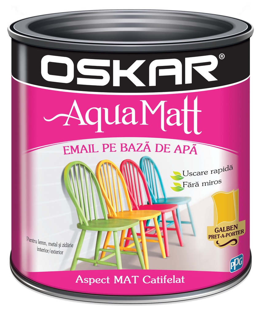 OSKAR AQUA MATT EMAIL GALBEN PRET-A-PORTER 0.6L