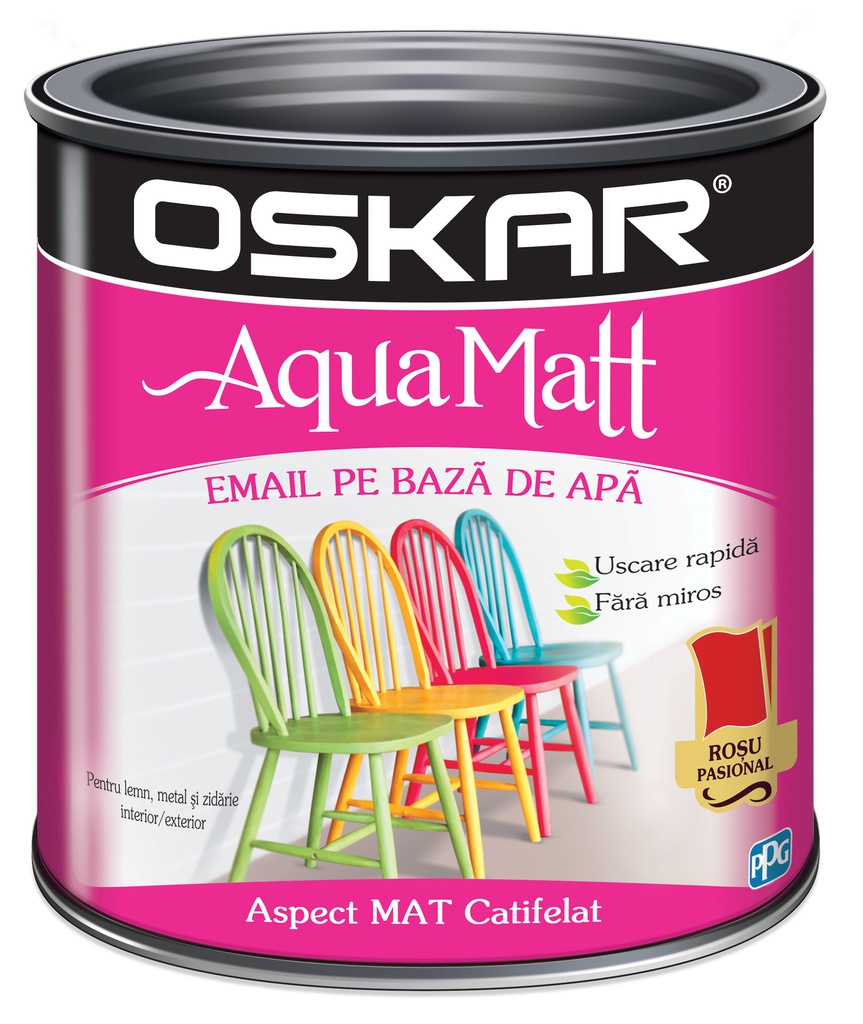 OSKAR AQUA MATT EMAIL ROSU PASIONAL 0.6L