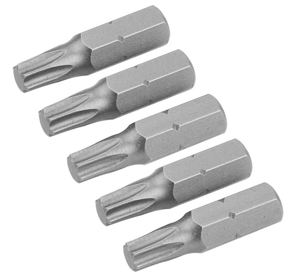 Set de varfuri de surubelnita din 5 bucati, S2 25 mm, T20, S2, Industrial