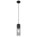 Suspensie metal negru mat, sticla fumuriu, metal negru mat, ca