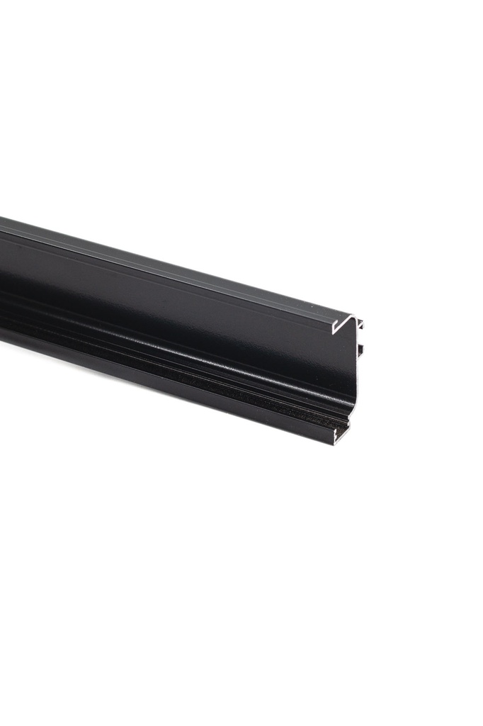 PROFIL ALUMINIU GOLA CU LED - MANER SUPERIOR (J) - 3 ML NEGRU