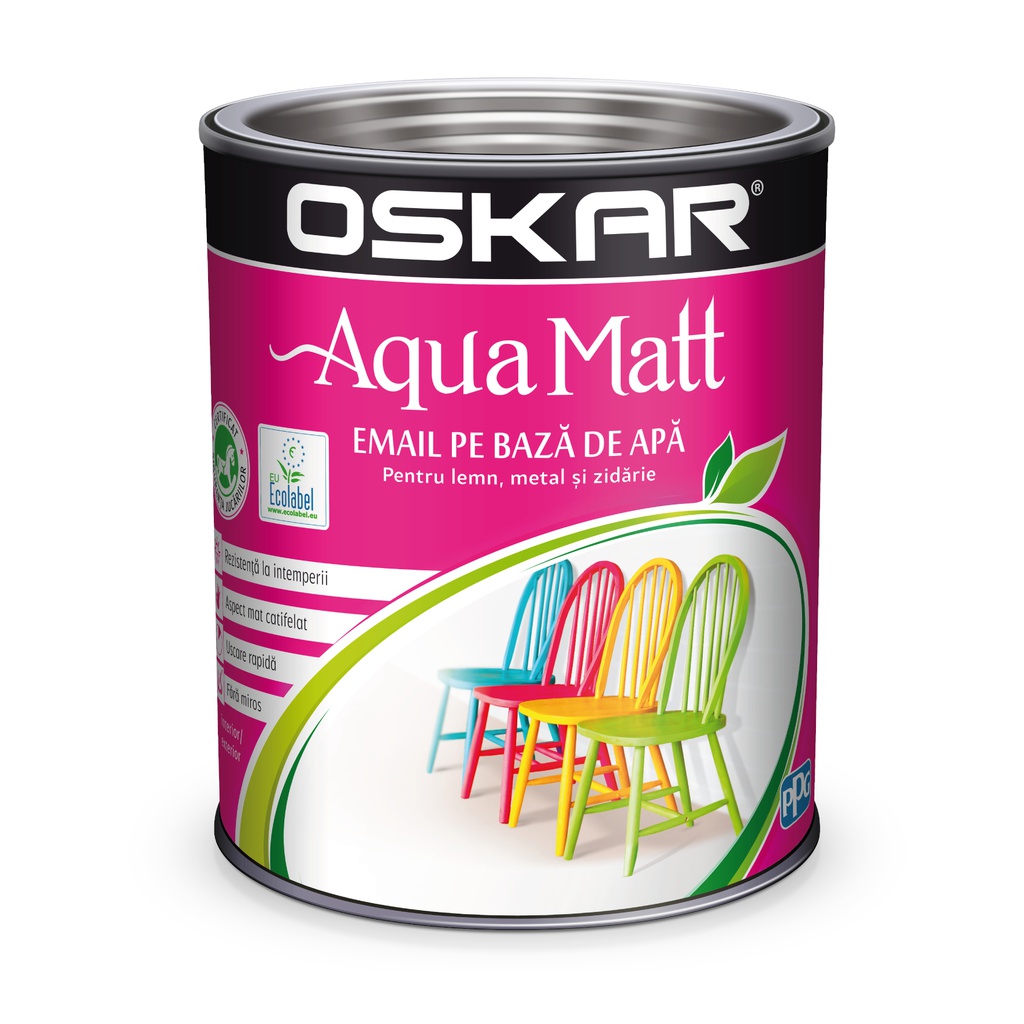 OSKAR AQUA MATT EMAIL ROSU RAL 3028 0.6L