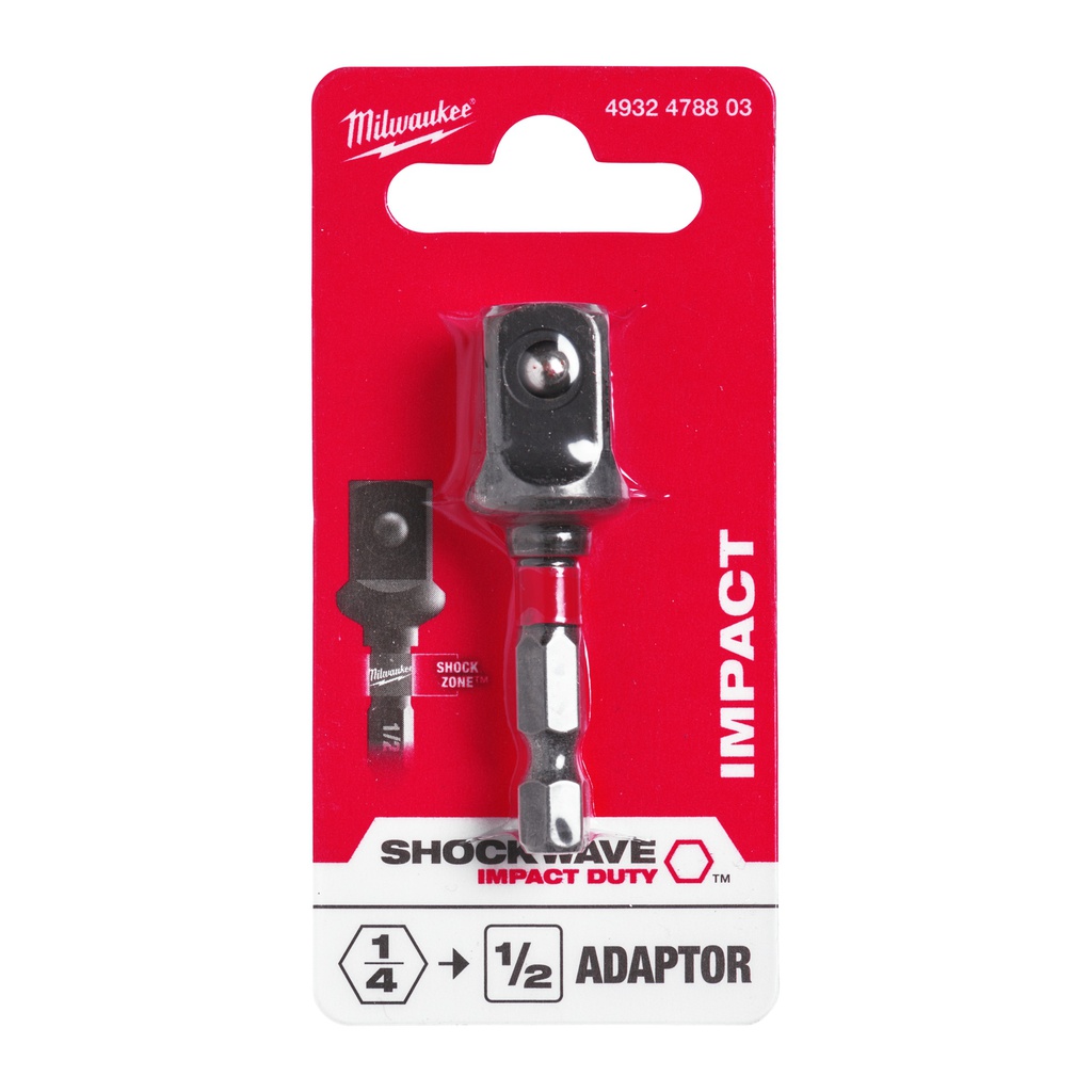 ADAPTOARE PENTRU CHEI TUBULARE SHOCKWAVE 1/4HEX 1/2SQ IMPACT DUTY