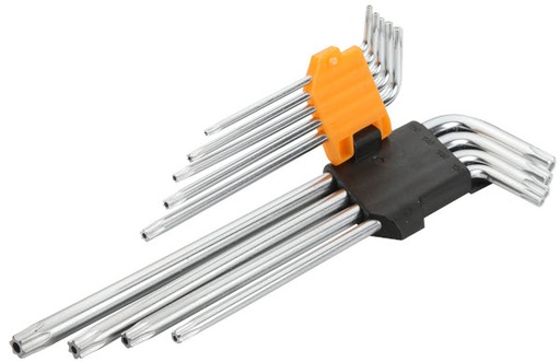 [20057GLB] Set de 9 chei hexagonale torx cu brat extra-lung Cr-V T10-T 50