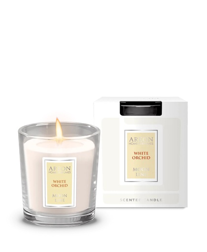 [CML06] Areon Home Premium Perfume Scented Candle Moon Line White Orchid