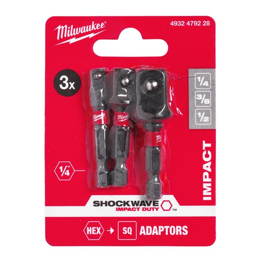 [4932479228] ADAPTOARE PENTRU CHEI TUBULARE SHOCKWAVE IMPACT DUTY SET 3 BUC